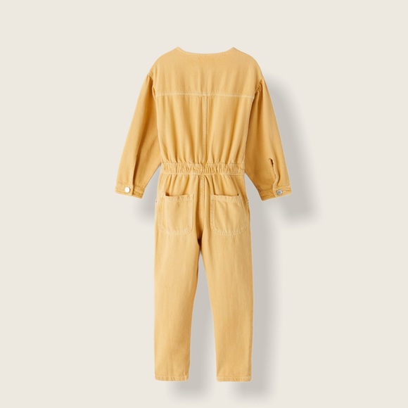 Zara Girls YellowTwill Utility Jumpsuit - Picture 2 of 3